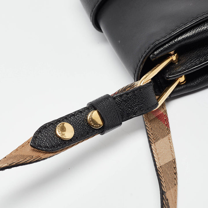 Burberry Black Leather Small Medley Crossbody Bag