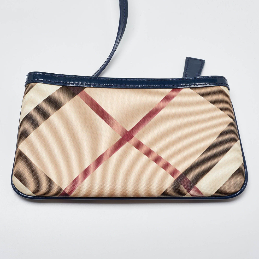 Top Quality Burberry Beige/Blue Nova Check PVC and Patent Leather Shopper Tote