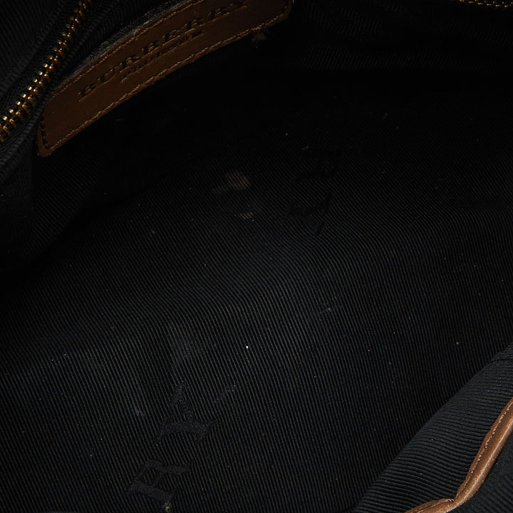 BURBERRY Brown Leather Small Bow Flap Satchel