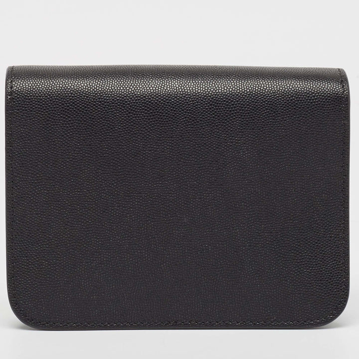 Burberry Black Leather Mini TB Shoulder Bag