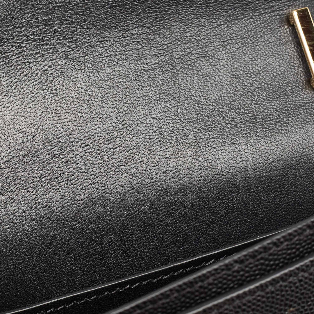 Burberry Black Leather Mini TB Shoulder Bag