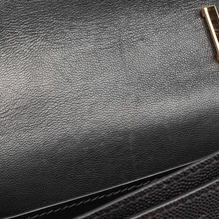 Burberry Black Leather Mini TB Shoulder Bag