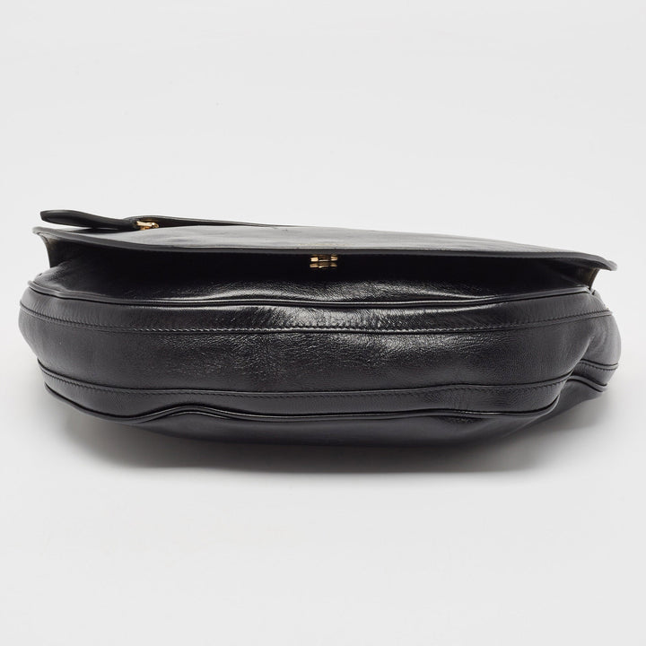 Burberry Black Soft Leather Medium Olympia Bag