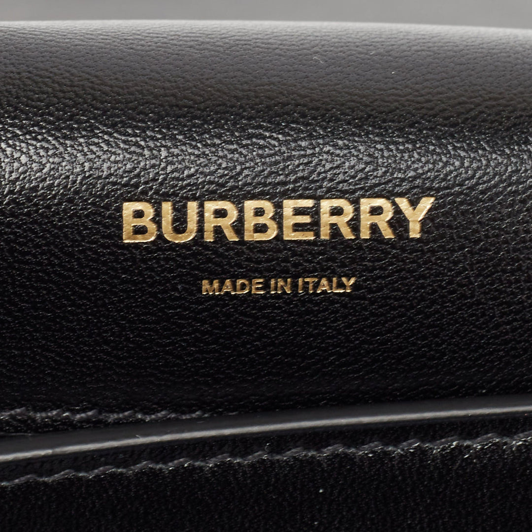 Burberry Black Soft Leather Medium Olympia Bag