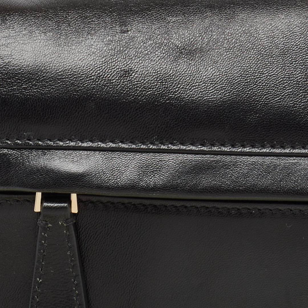 Burberry Black Soft Leather Medium Olympia Bag