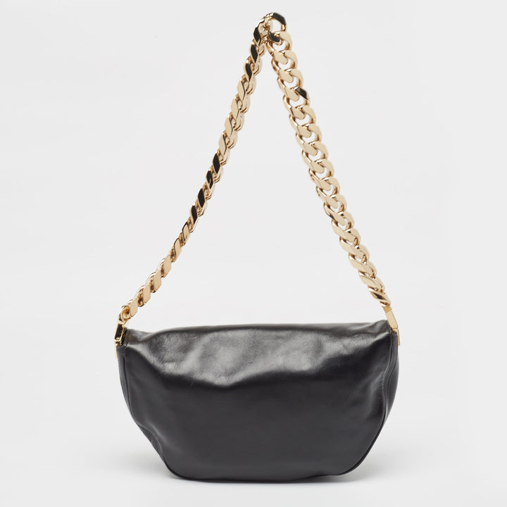 Burberry Black Soft Leather Medium Olympia Bag