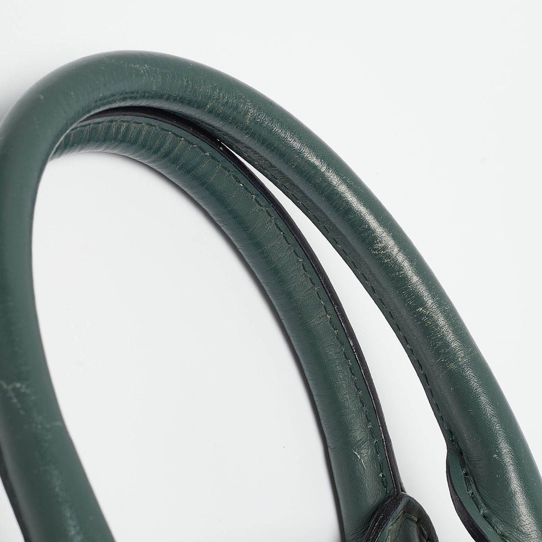 Top Quality Burberry Green Leather Orchard Bowler Bag