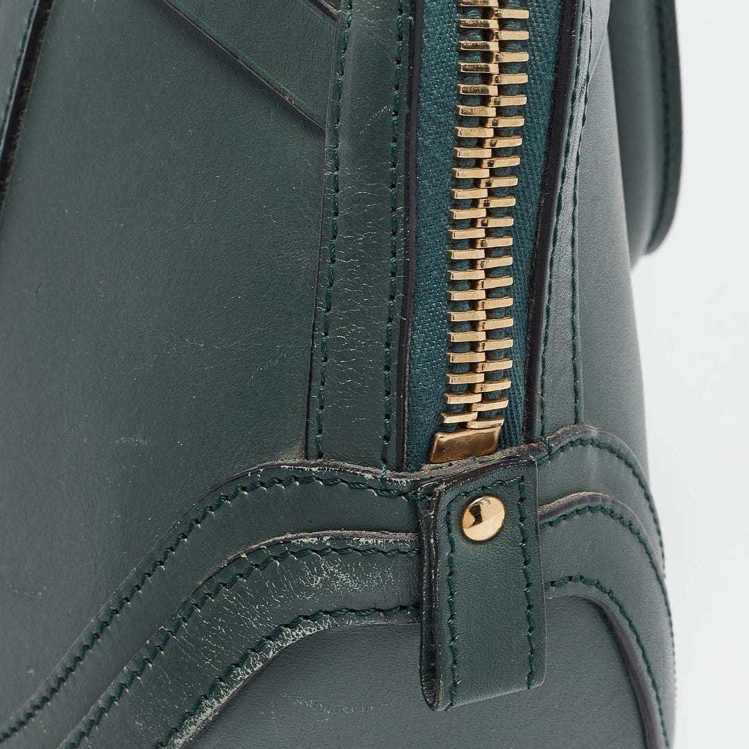 Top Quality Burberry Green Leather Orchard Bowler Bag