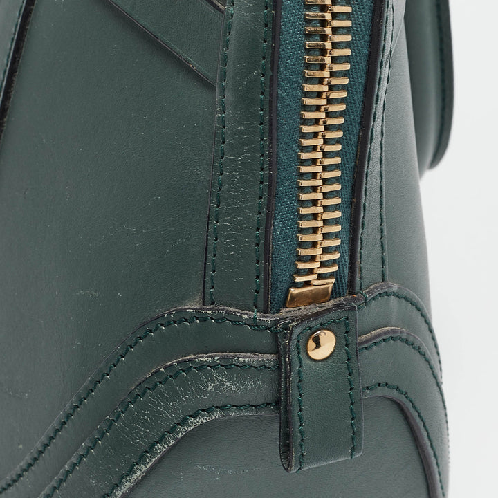 Top Quality Burberry Green Leather Orchard Bowler Bag
