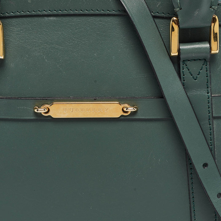 Top Quality Burberry Green Leather Orchard Bowler Bag