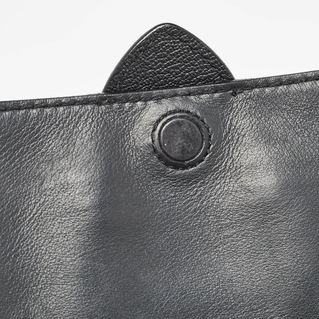 BURBERRY Black Leather Medley Shoulder Bag