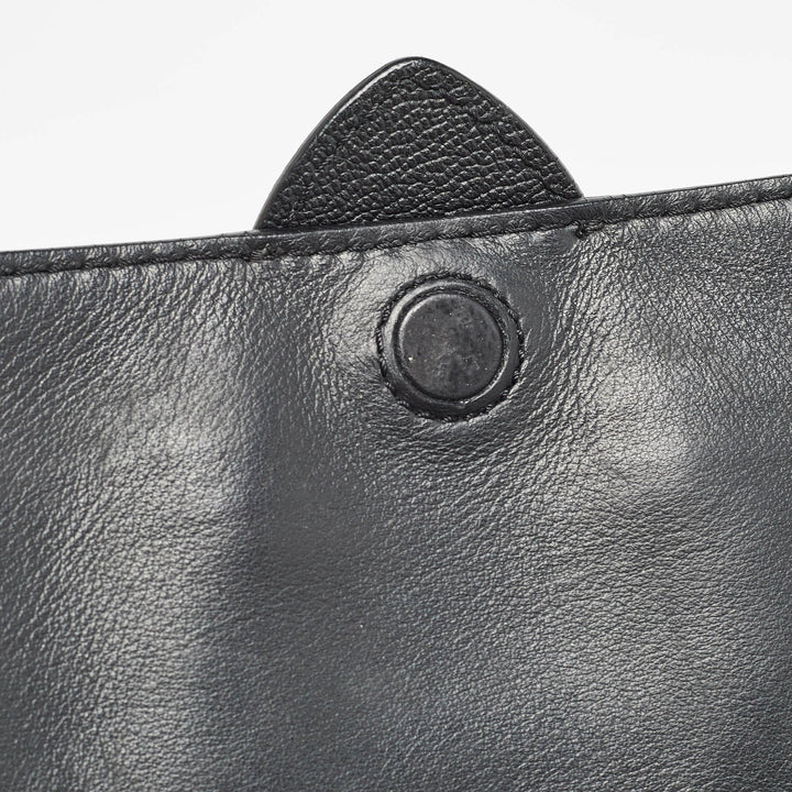 BURBERRY Black Leather Medley Shoulder Bag