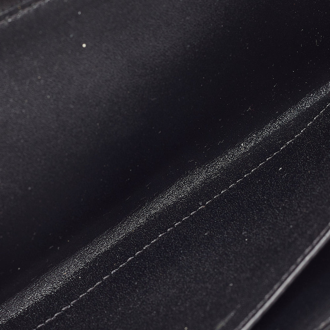 BURBERRY Black Pebbled Leather Alvington Continental Wallet