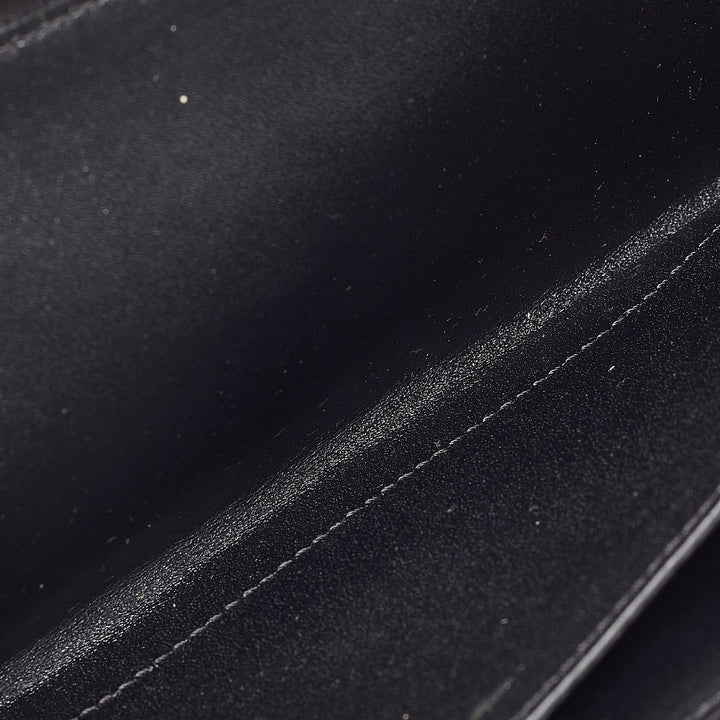 BURBERRY Black Pebbled Leather Alvington Continental Wallet