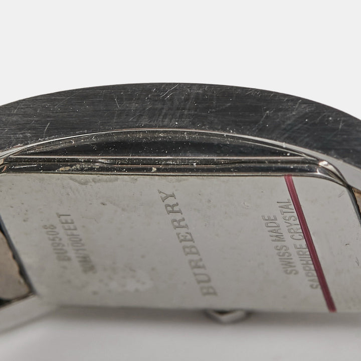BURBERRY Silver Stainless Steel Leather The Pioneer BU9508 Women's Wristwatch 20 mm