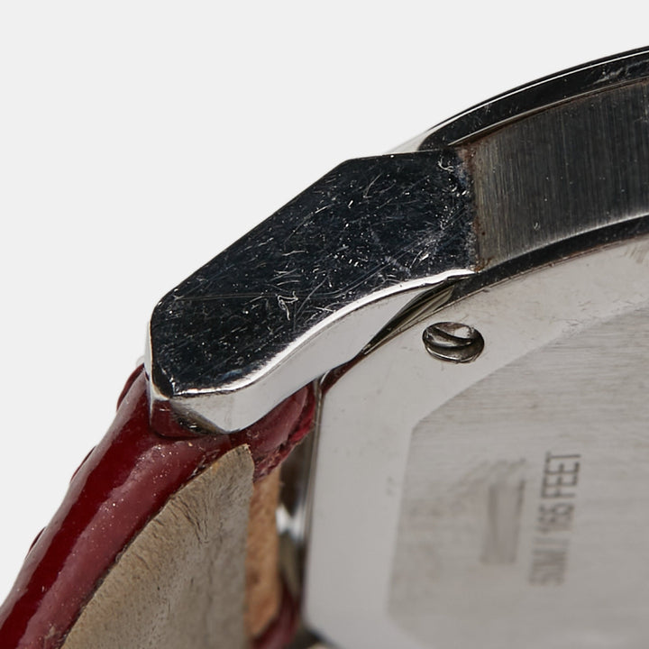 BURBERRY Silver Stainless Steel Leather The City BU9122 Women's Wristwatch 35 mm