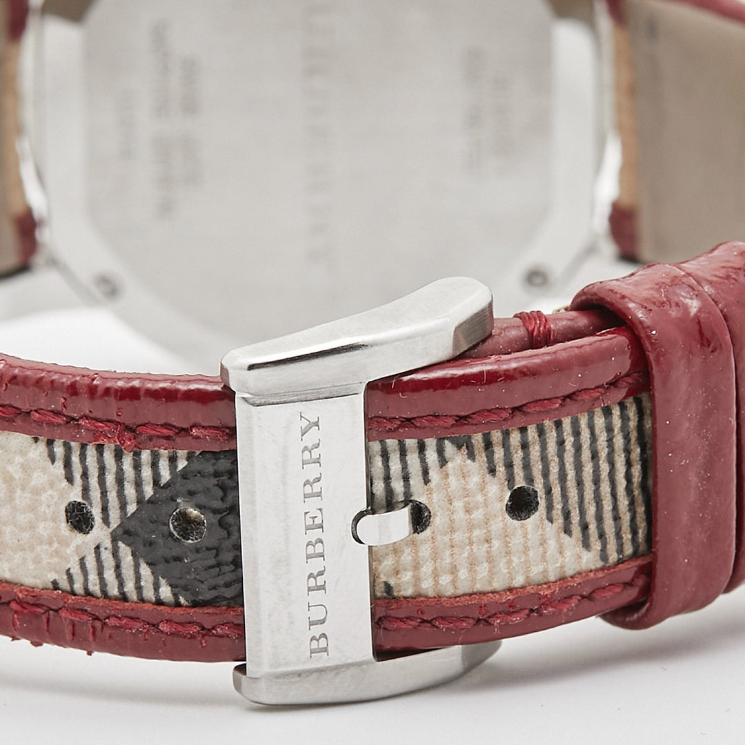 BURBERRY Silver Stainless Steel Leather The City BU9122 Women's Wristwatch 35 mm