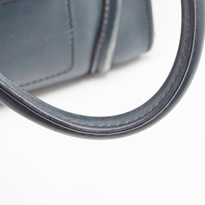 Celine Navy Blue Leather Micro Luggage Tote