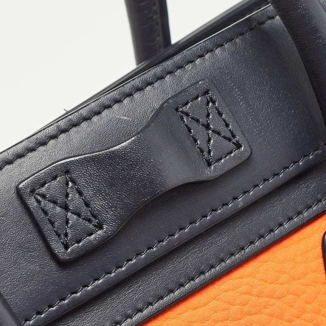Celine Tricolor Leather Nano Luggage Tote