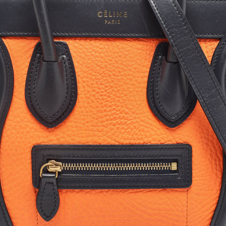 Celine Tricolor Leather Nano Luggage Tote