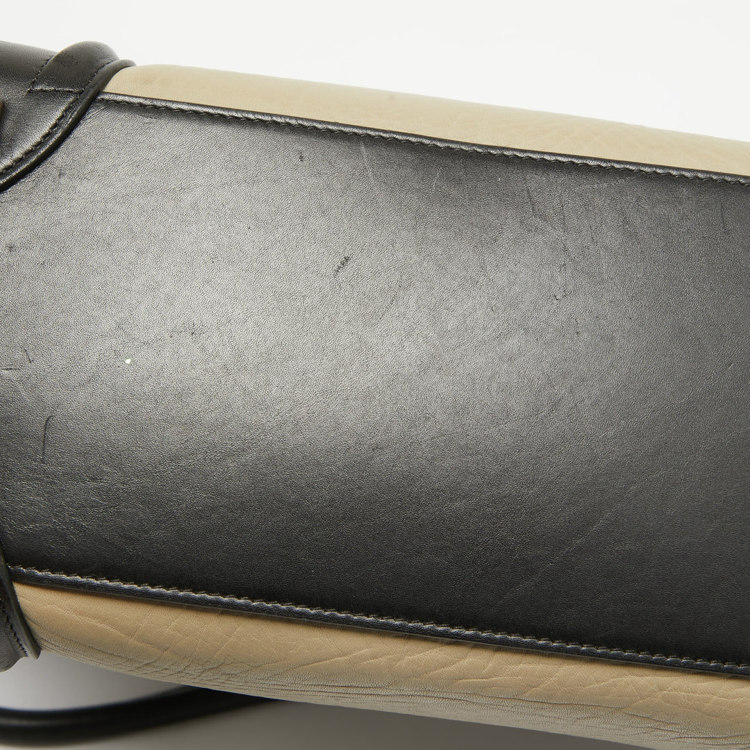 Celine Tricolor Leather Micro Luggage Tote