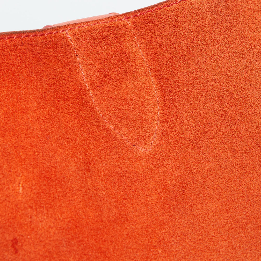 Celine Orange Nubuck and Leather Mini Luggage Tote
