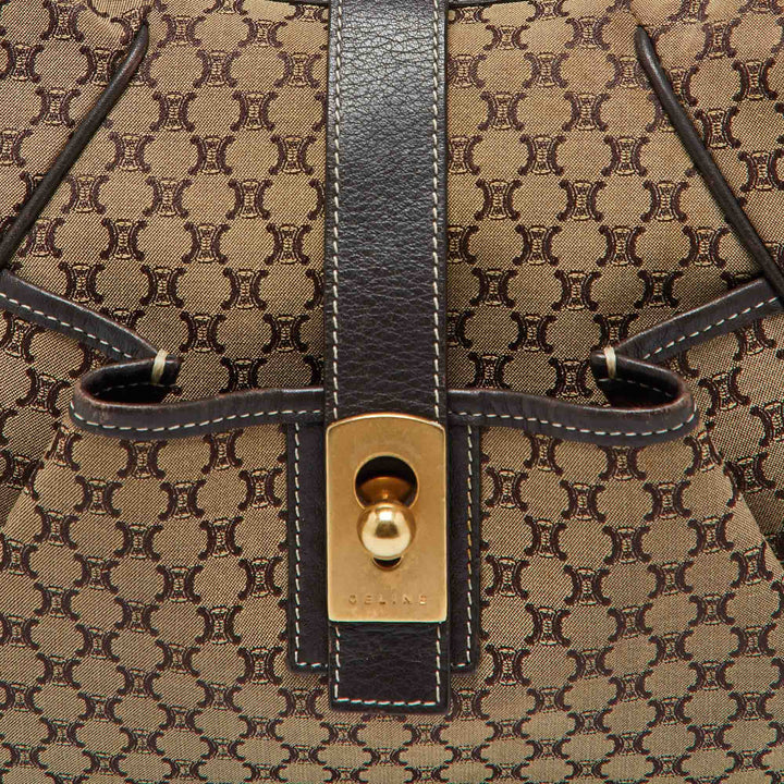 Celine Beige/Brown Macadam Canvas and Leather Bag