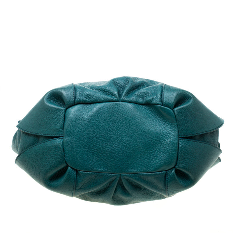 Celine Green Leather Hobo