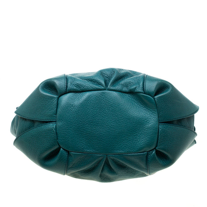 Celine Green Leather Hobo