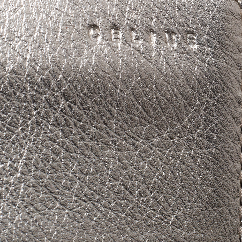 Celine Metallic Gold Leather Flap Continental Wallet