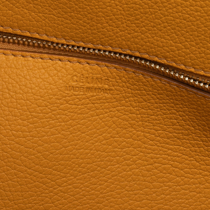 Top Quality Celine Yellow Leather Small Tie Tote