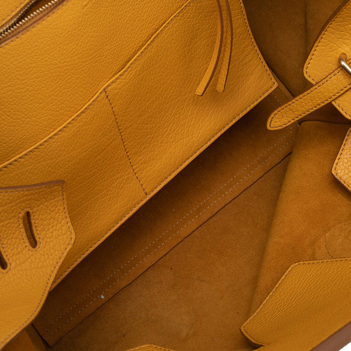 Top Quality Celine Yellow Leather Small Tie Tote