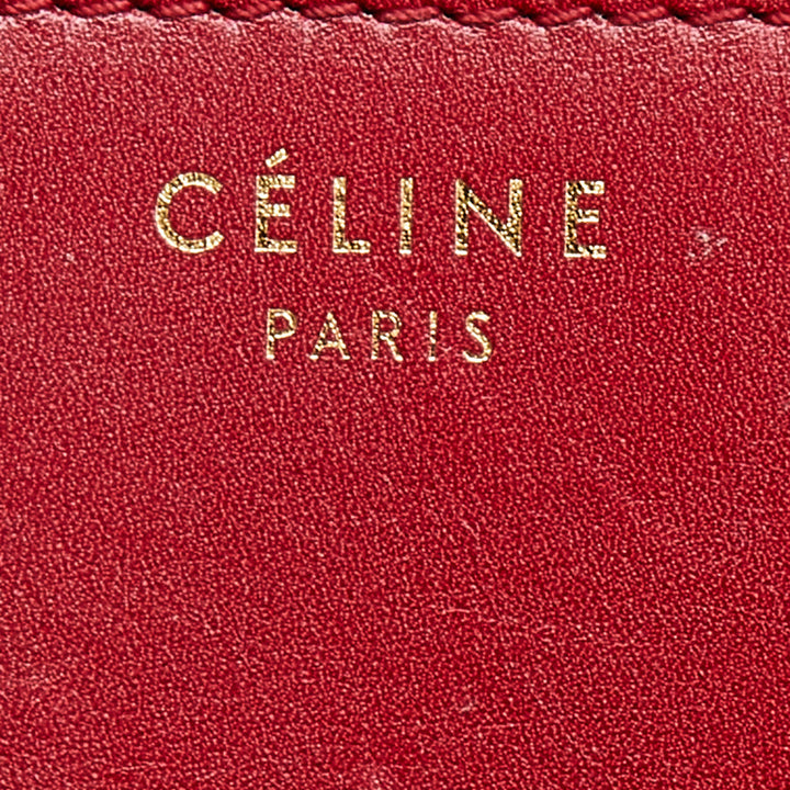 Celine Red Leather Small Classic Box Flap Bag