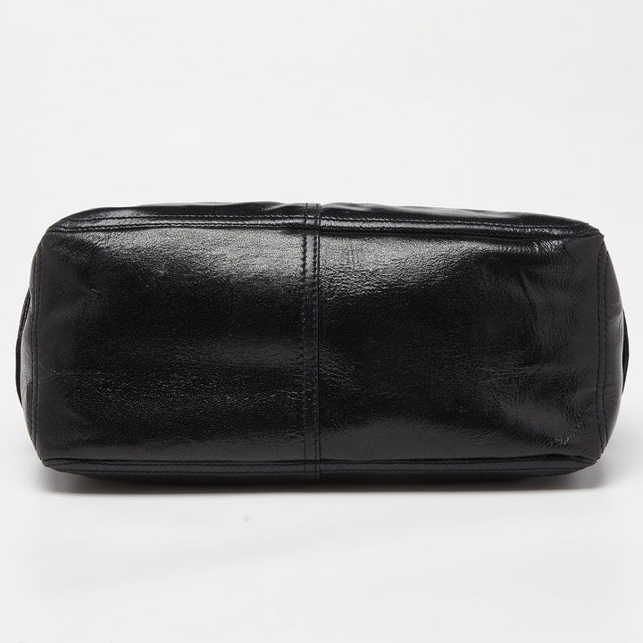 Celine Black Quilted Glossy Leather Boogie Tote