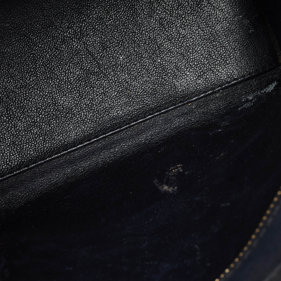 Celine Black Leather Nano Luggage Tote