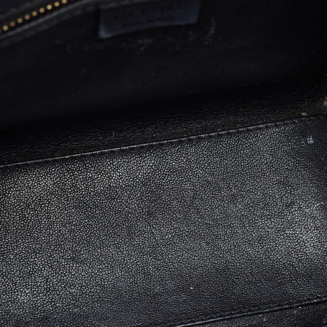 Celine Black Leather Nano Luggage Tote