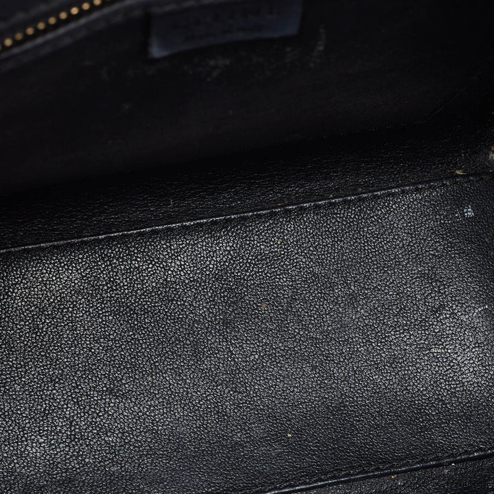 Celine Black Leather Nano Luggage Tote