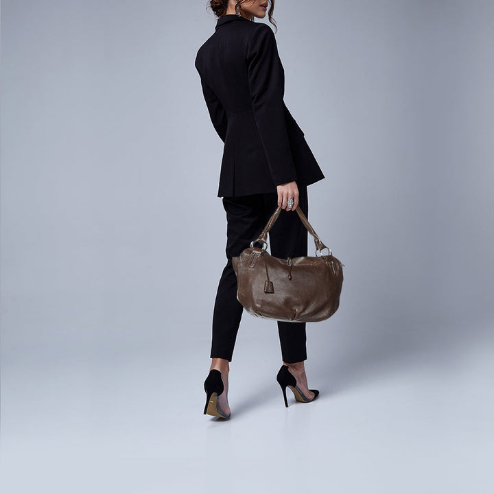 Celine Dark Brown Leather Bittersweet Hobo