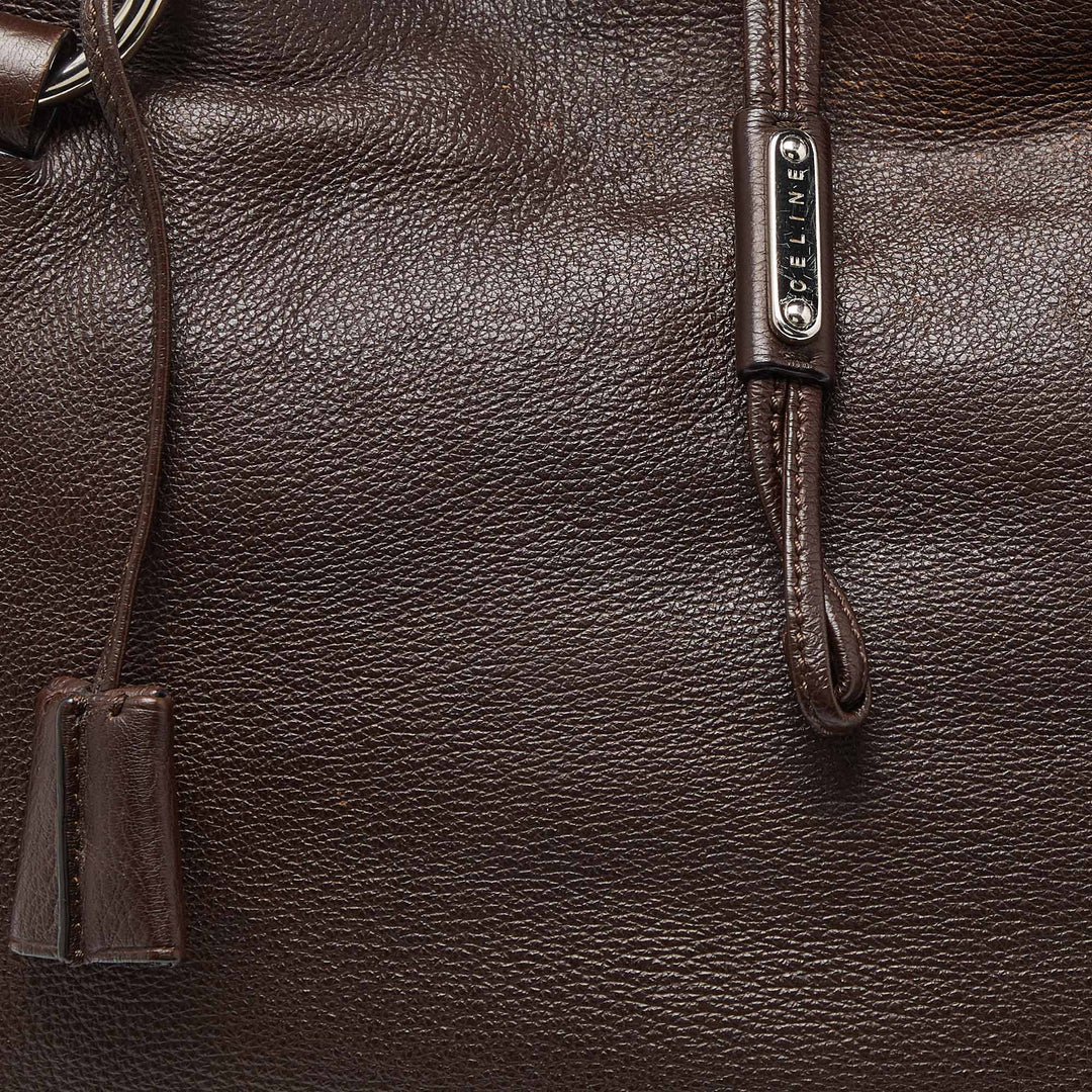 Celine Dark Brown Leather Bittersweet Hobo