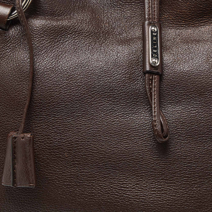 Celine Dark Brown Leather Bittersweet Hobo