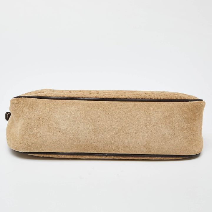 Celine Beige/Brown  Embossed Suede Ava Bag
