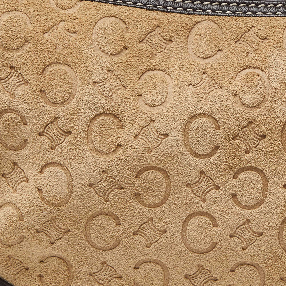 Celine Beige/Brown  Embossed Suede Ava Bag