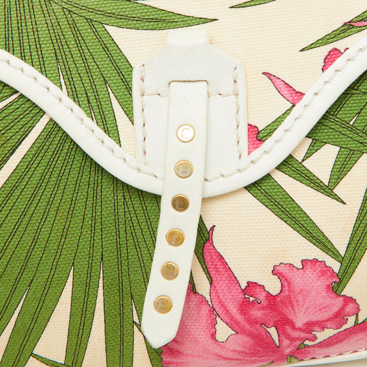 Celine Multicolor Tropical Print Canvas and Leather Shoulder Bag