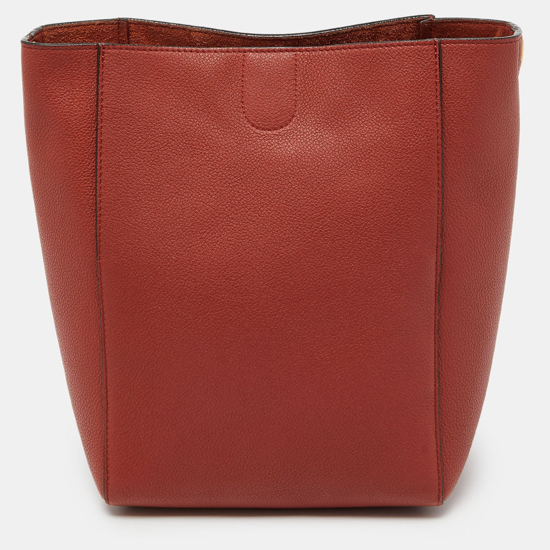 Celine Brick Leather Small Sangle Bucket Bag