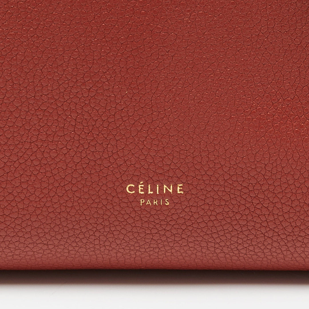Celine Brick Leather Small Sangle Bucket Bag