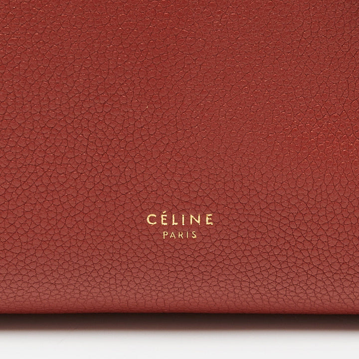 Celine Brick Leather Small Sangle Bucket Bag