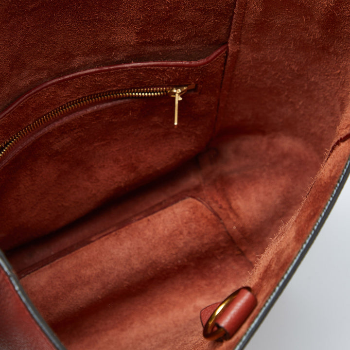 Celine Brick Leather Small Sangle Bucket Bag