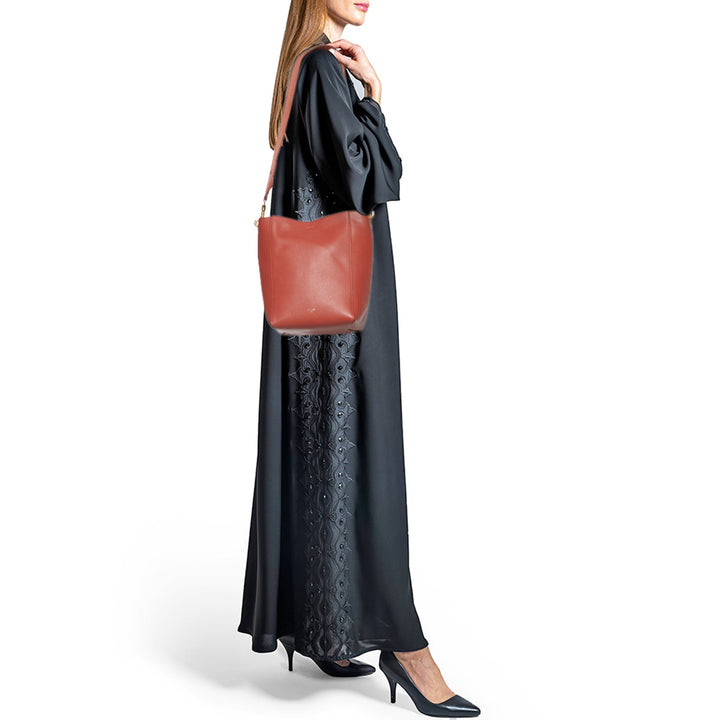 Celine Brick Leather Small Sangle Bucket Bag