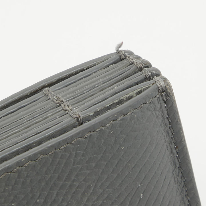 Celine Grey/Off White Leather Accordion Card Holder