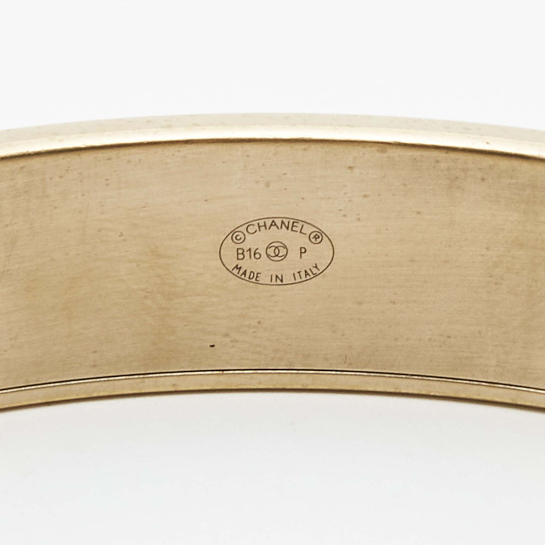 Top Quality Chanel CC Composite Gold Tone Bangle Bracelet